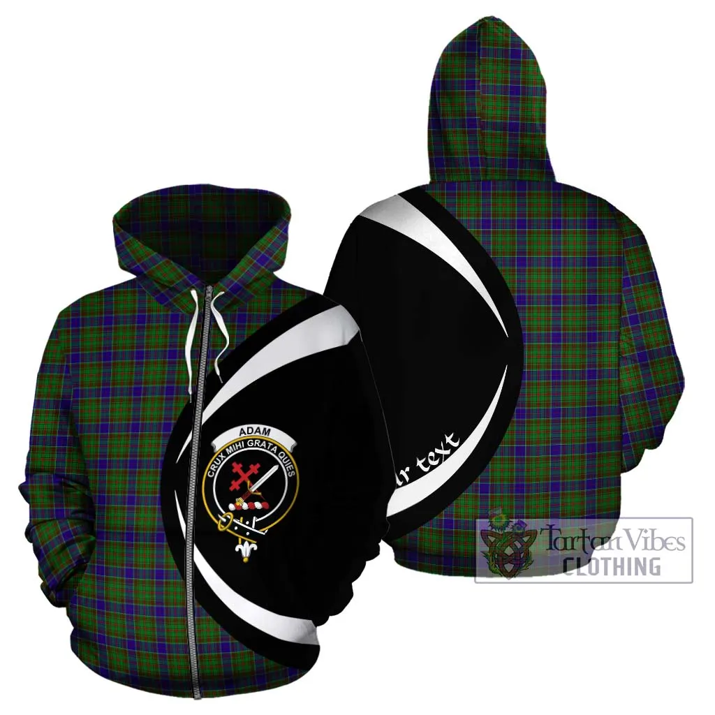 Adam Tartan Hoodie with Family Crest Circle Style