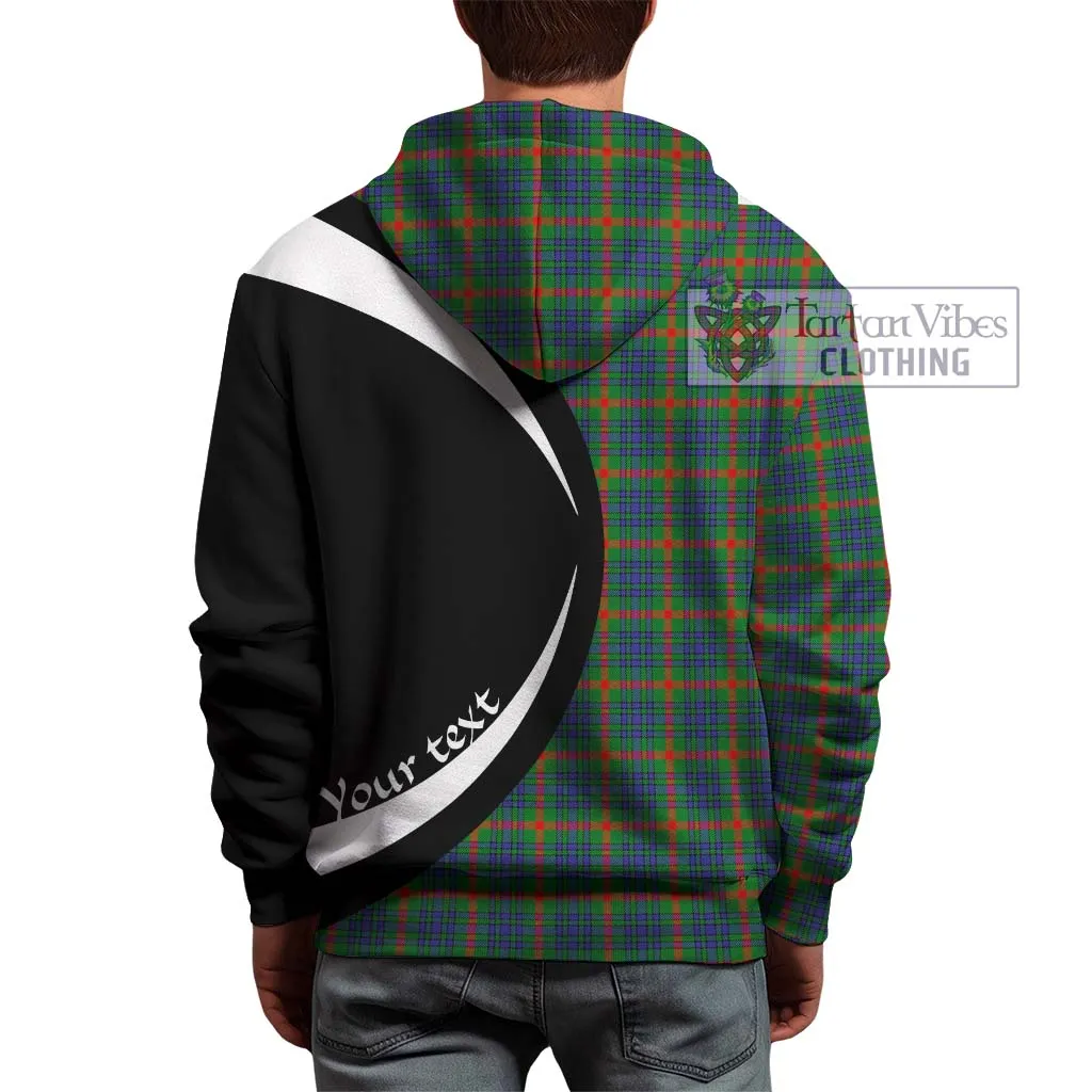 Aiton Tartan Hoodie with Family Crest Circle Style