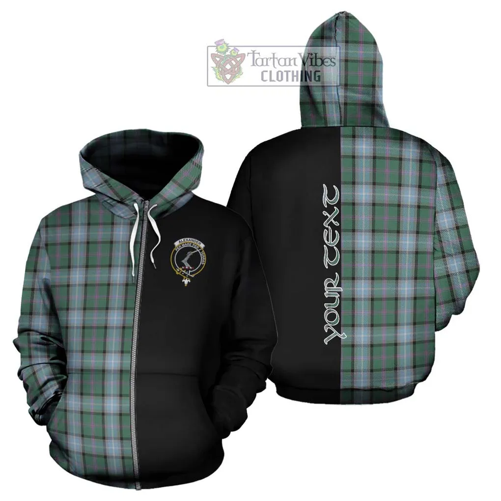 Alexander of Menstry Hunting Tartan Hoodie with Family Crest and Half Of Me Style