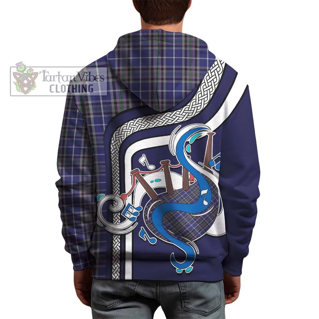 Alexander of Menstry Tartan Hoodie with Epic Bagpipe Style