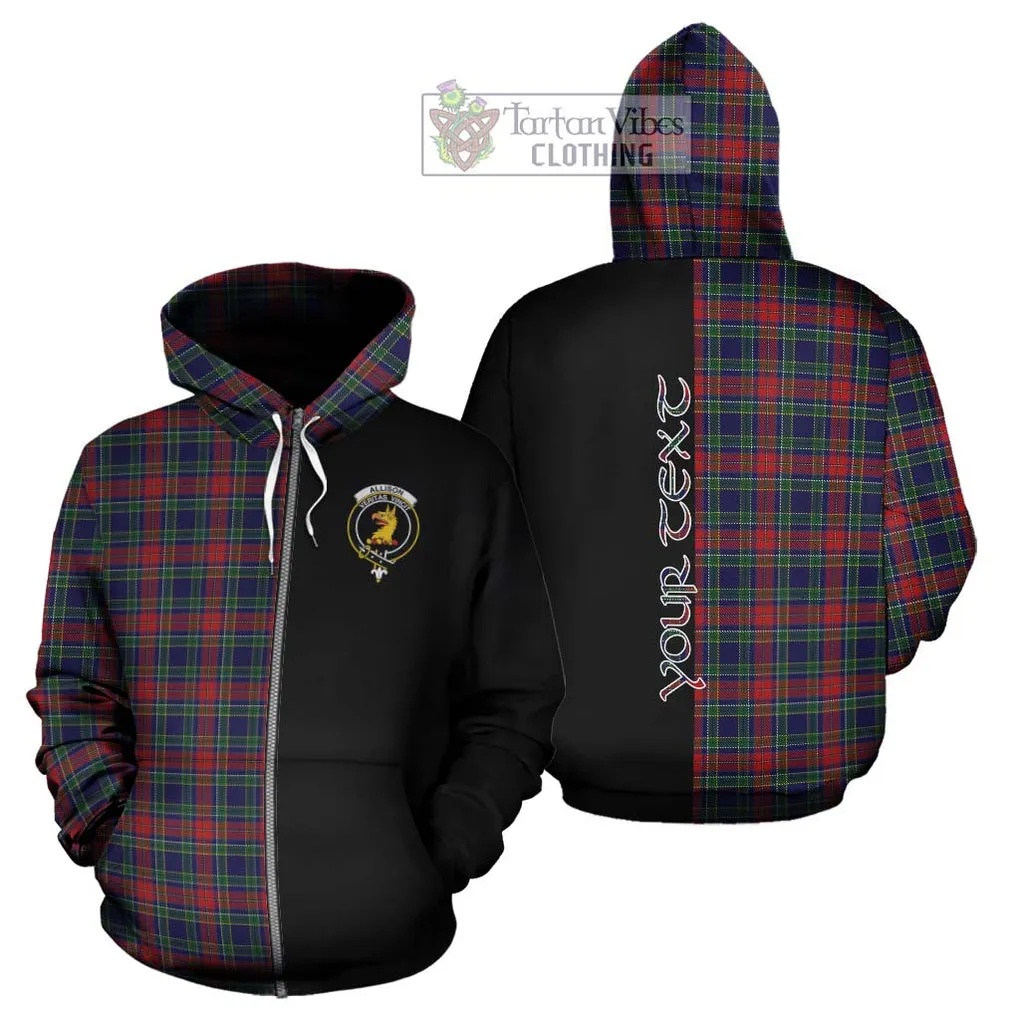 Allison Red Tartan Hoodie with Family Crest and Half Of Me Style
