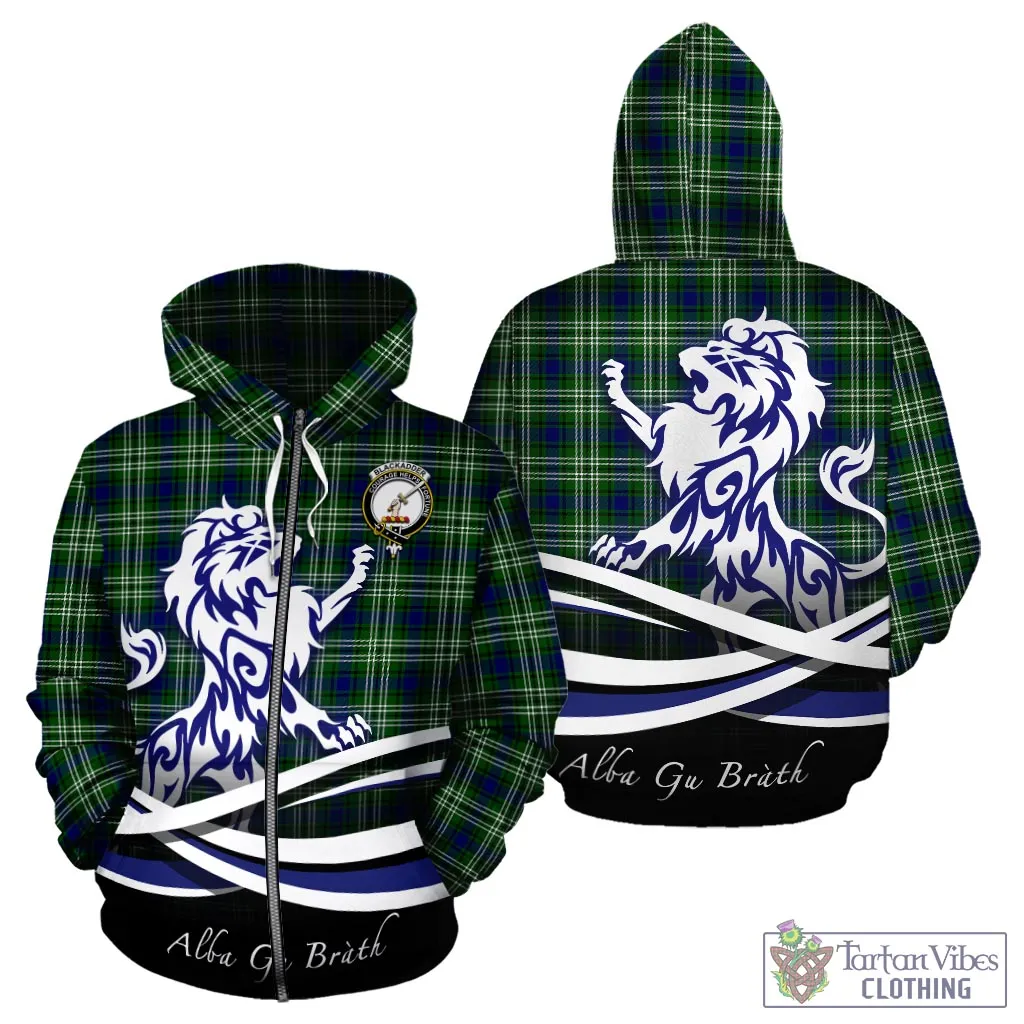 Blackadder Tartan Hoodie with Alba Gu Brath Regal Lion Emblem