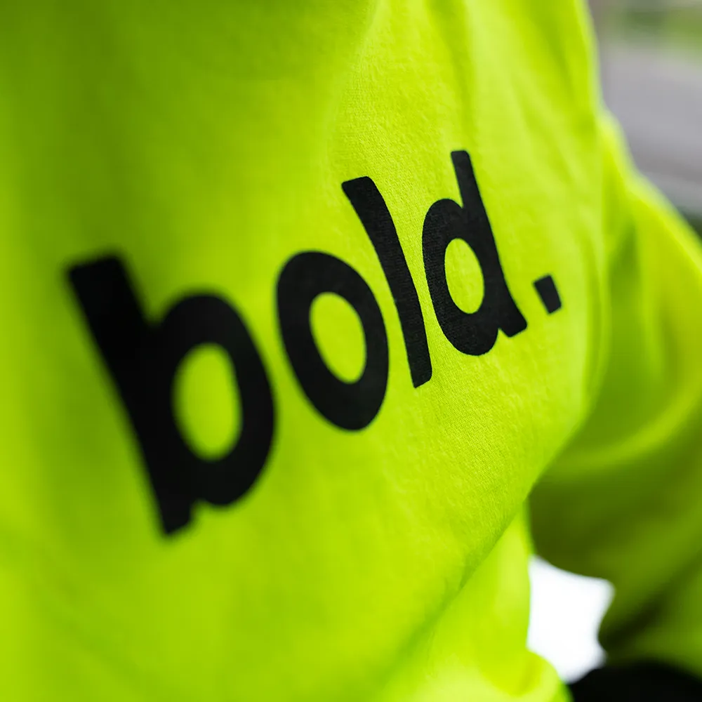 bold. Fluo Yellow Hoodie
