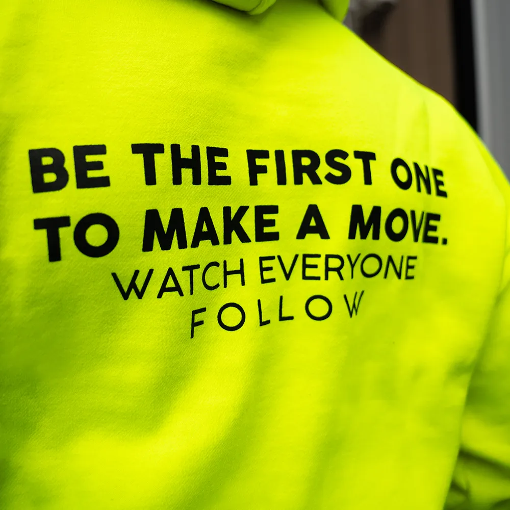 bold. Fluo Yellow Hoodie