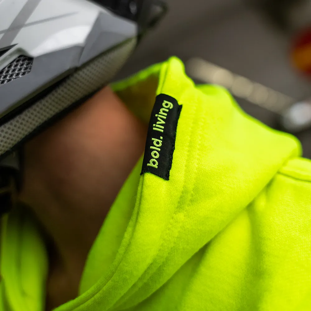 bold. Fluo Yellow Hoodie