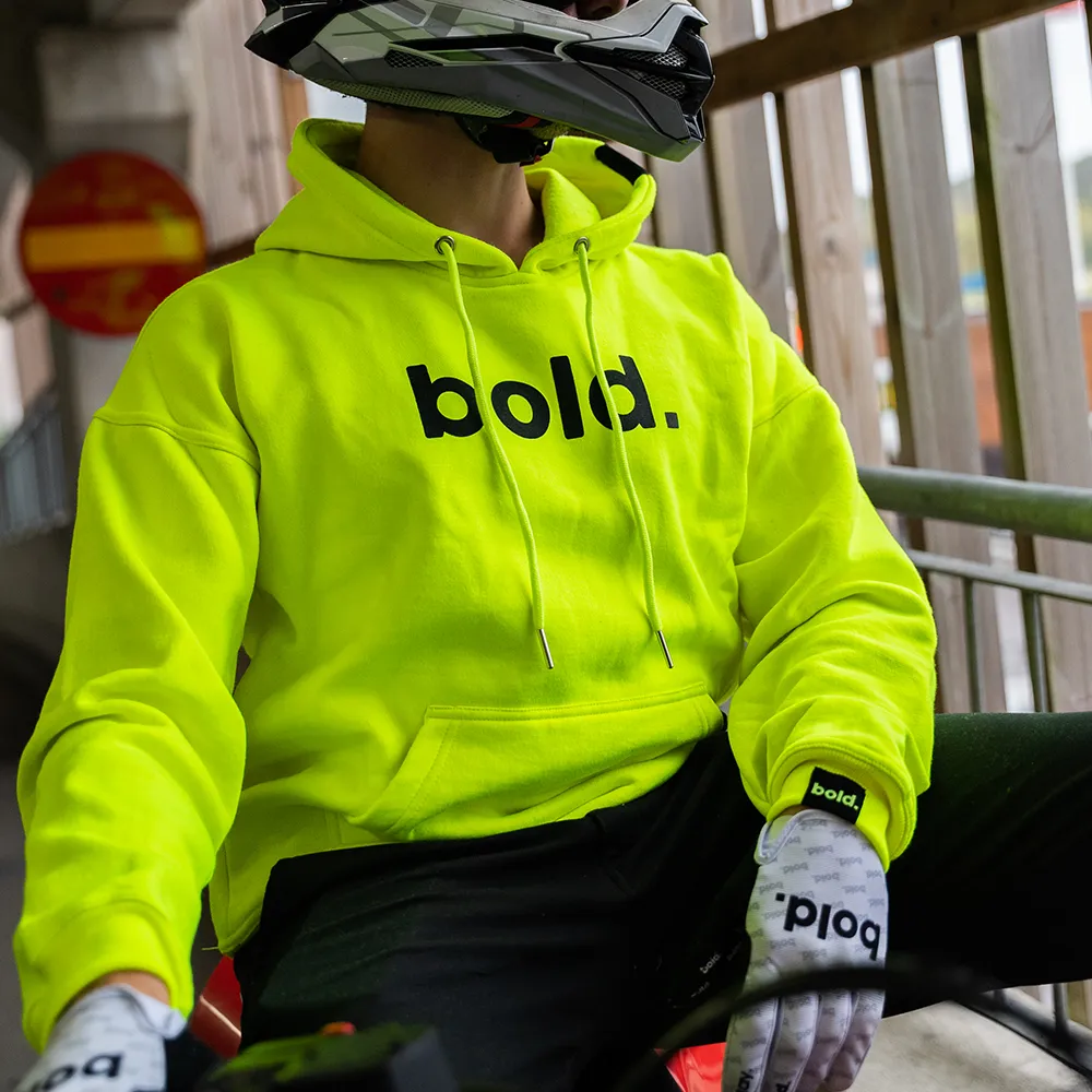 bold. Fluo Yellow Hoodie