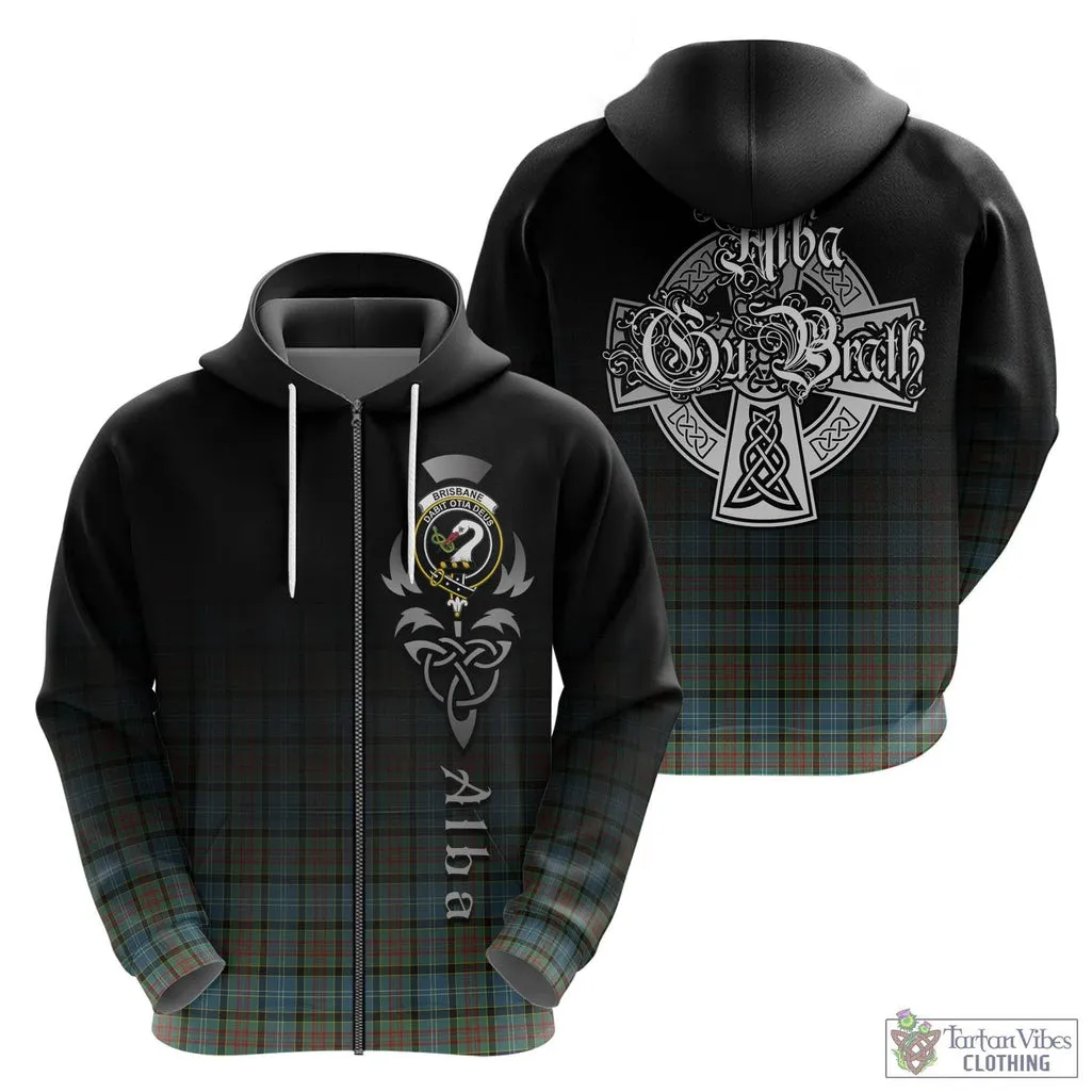 Brisbane Tartan Hoodie Featuring Alba Gu Brath Family Crest Celtic Inspired