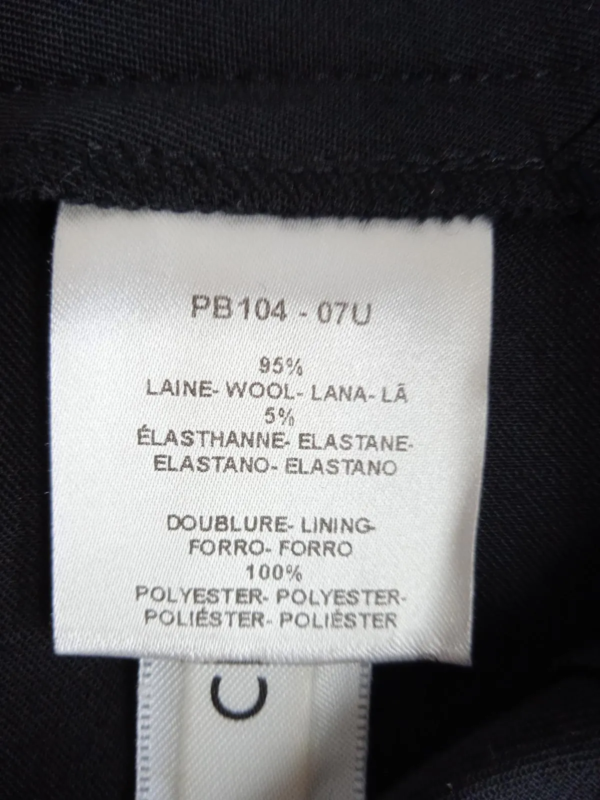 CAROLL PARIS Ladies Black Wool Blend Pleated Straight Leg Dress Trousers FR42/M