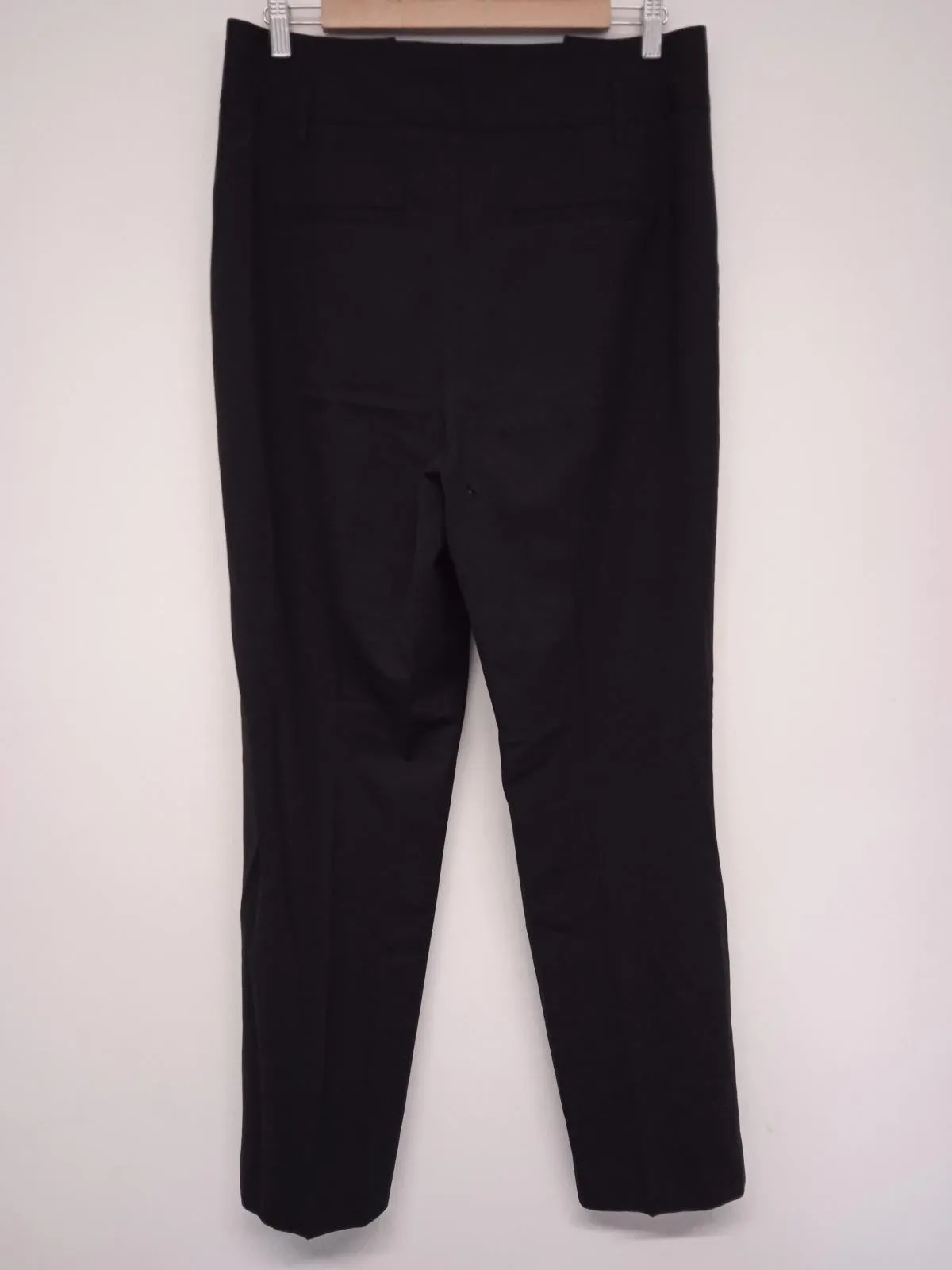 CAROLL PARIS Ladies Black Wool Blend Pleated Straight Leg Dress Trousers FR42/M