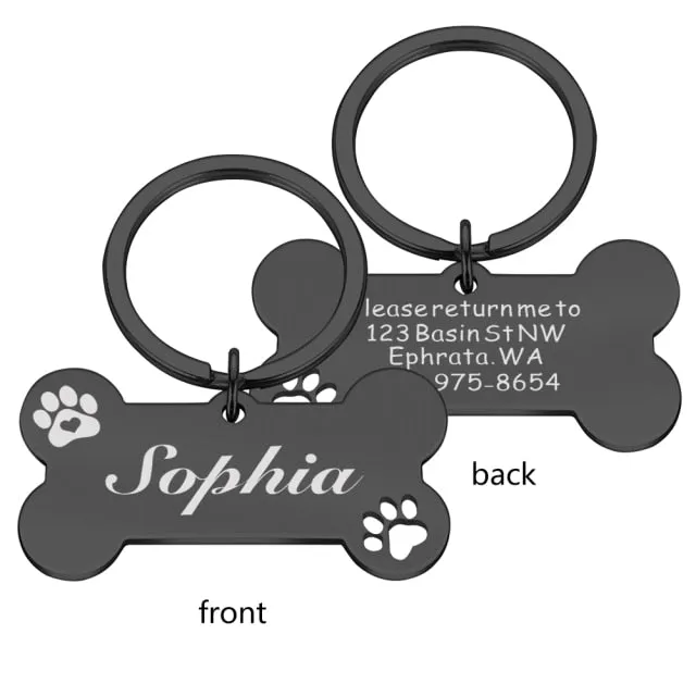 Customizable Dog Collar Address Tags