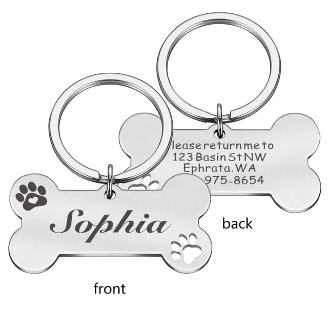 Customizable Dog Collar Address Tags