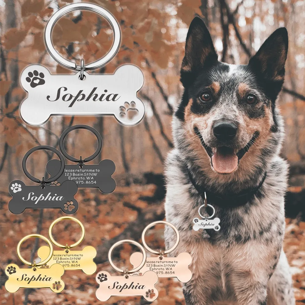 Customizable Dog Collar Address Tags