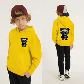 Cute Panda Printed Kids Hoodie Set