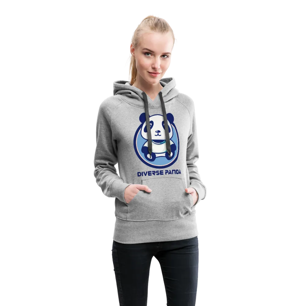 Diverse Panda Blue Lighter Themed Women’s Premium Hoodie