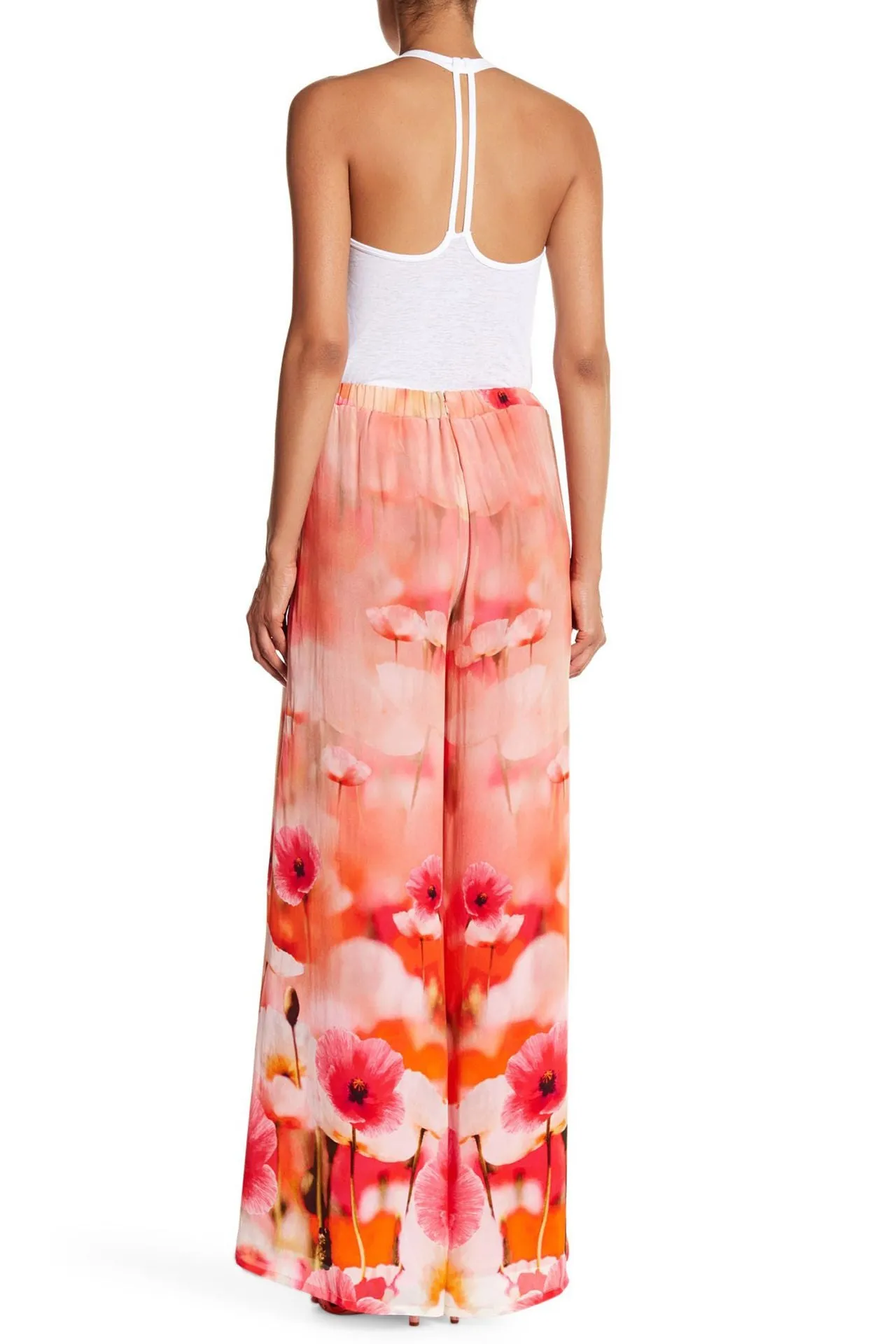 Dual Tone Floral Print Pants