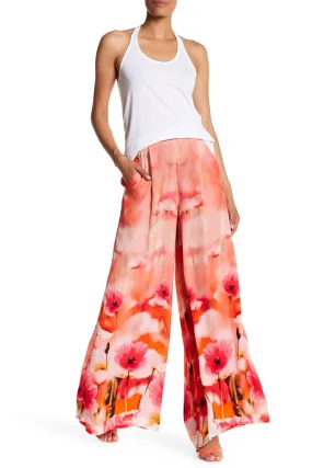 Dual Tone Floral Print Pants