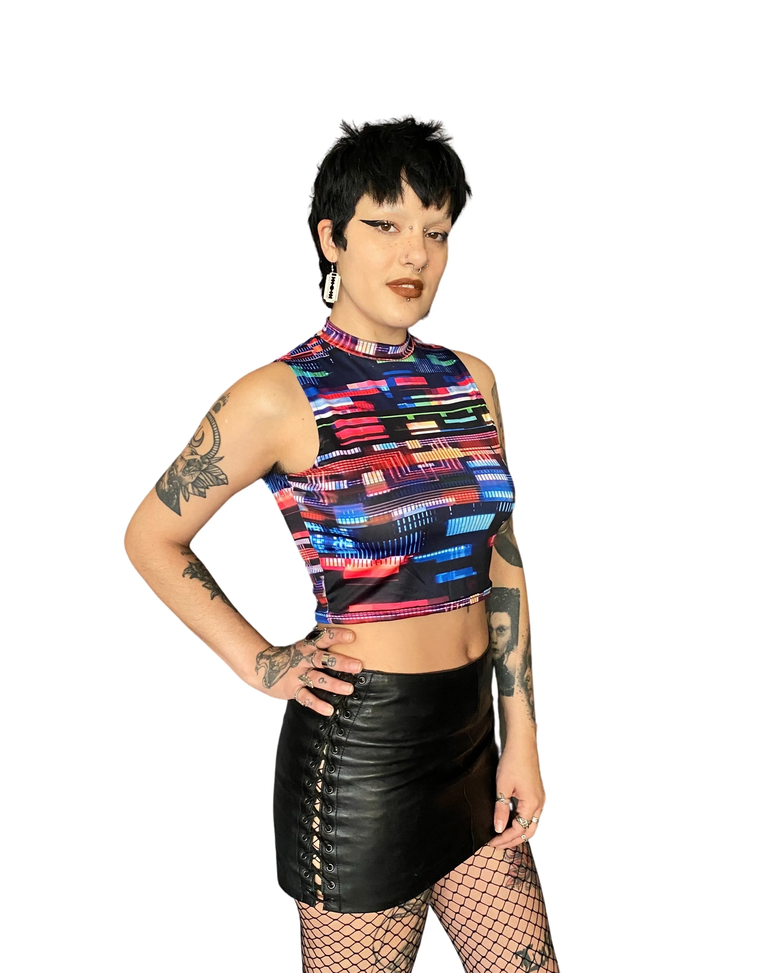 Electro 5k Sleeveless Mock Turtleneck
