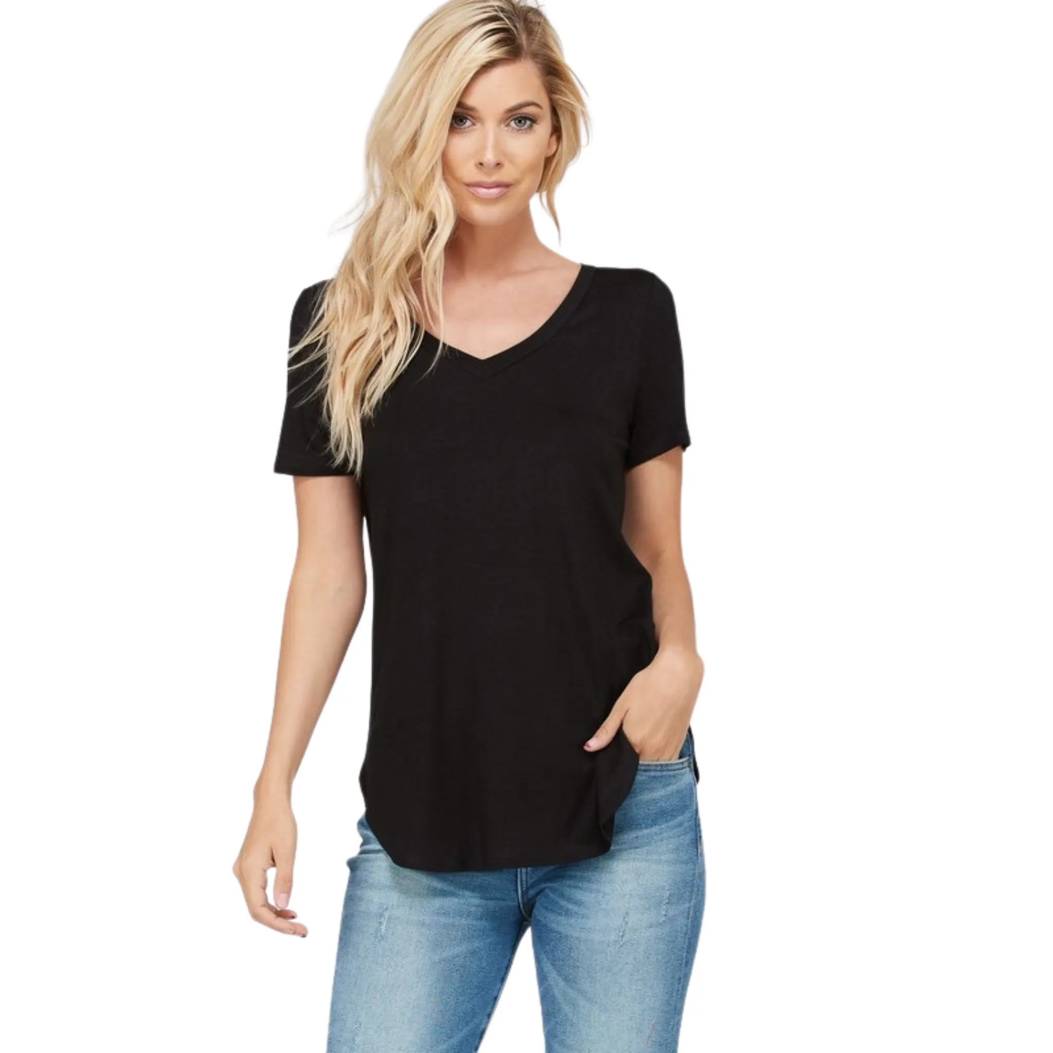 Fitted V-Neck Tee