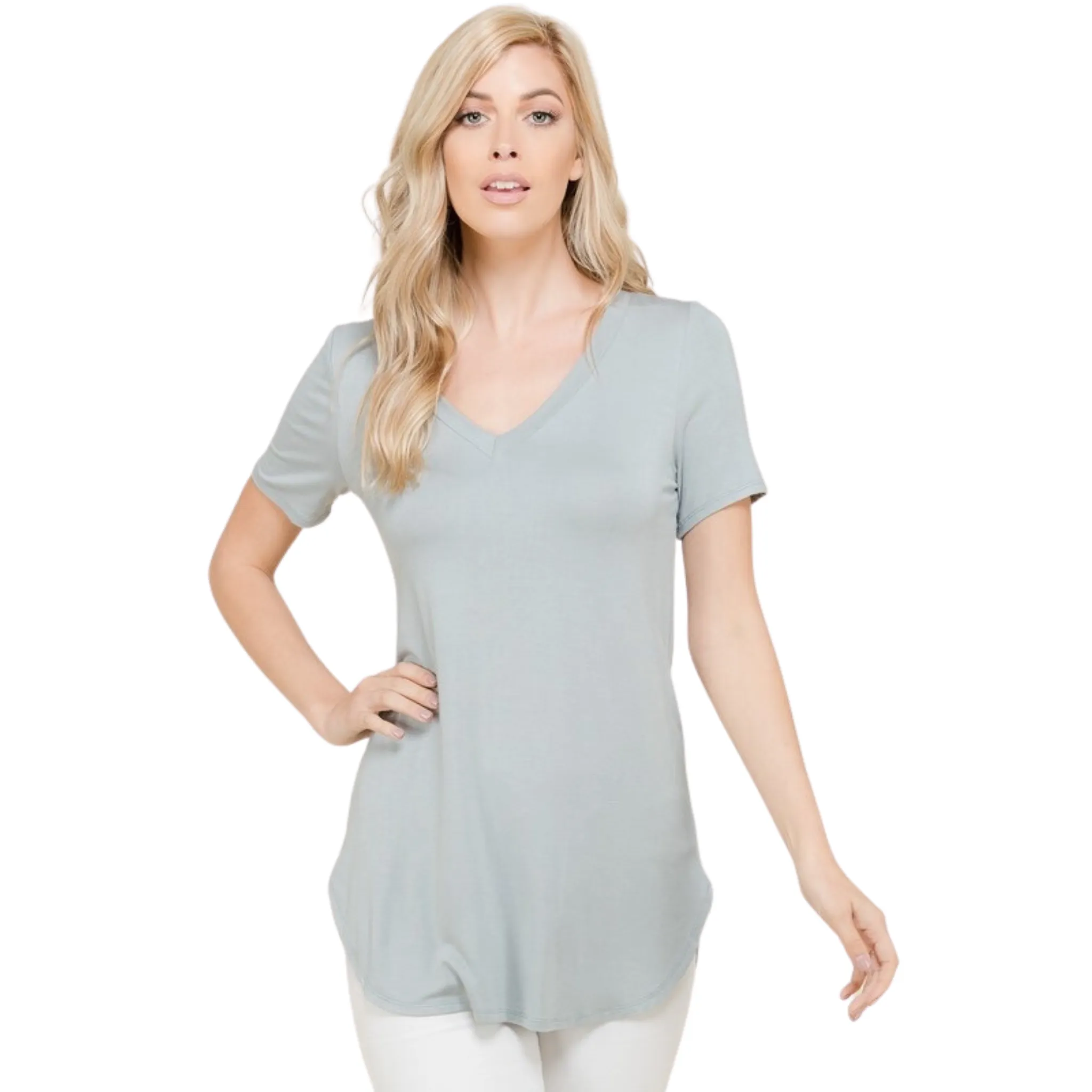 Fitted V-Neck Tee