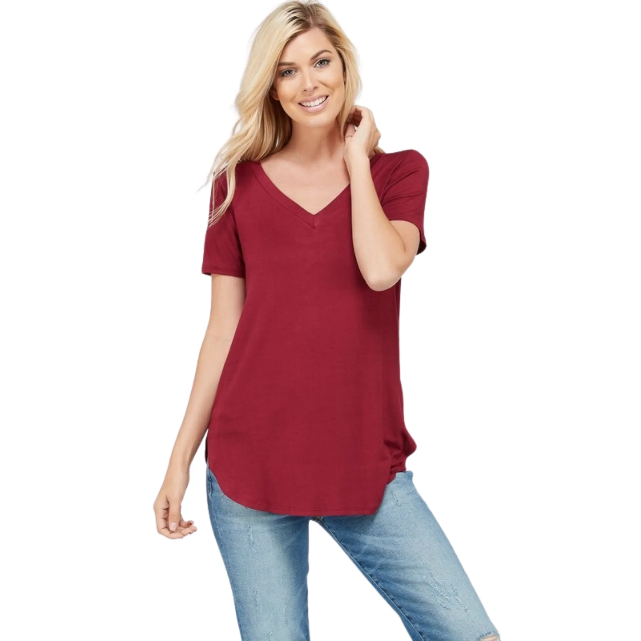 Fitted V-Neck Tee