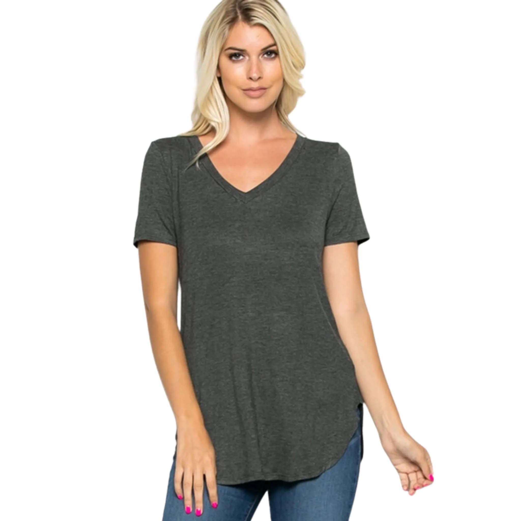 Fitted V-Neck Tee