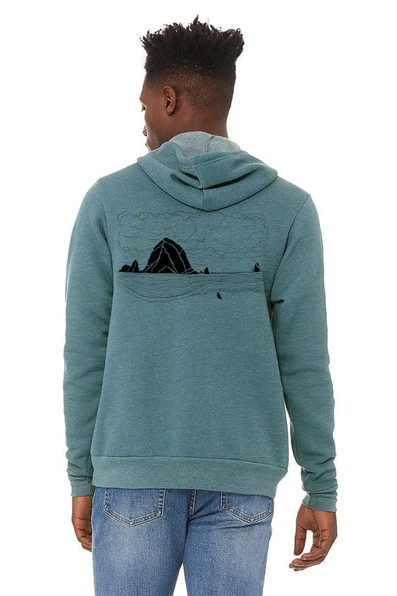 Haystack Humpback Ultra Soft Pull Over Hoodie - Unisex Heather Deep Teal