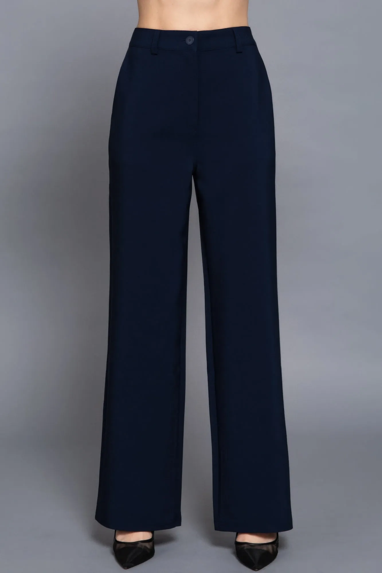 High Waist Straight Leg Dress Pants