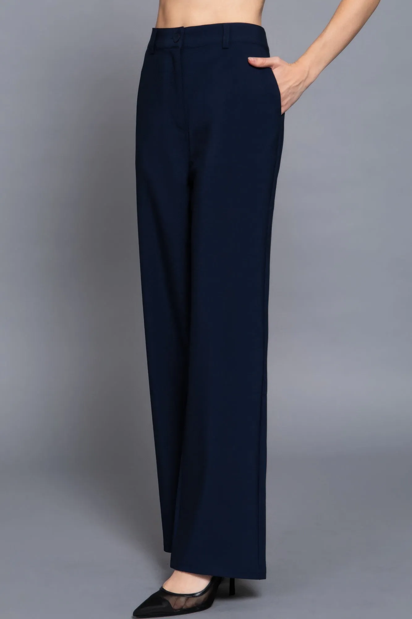 High Waist Straight Leg Dress Pants