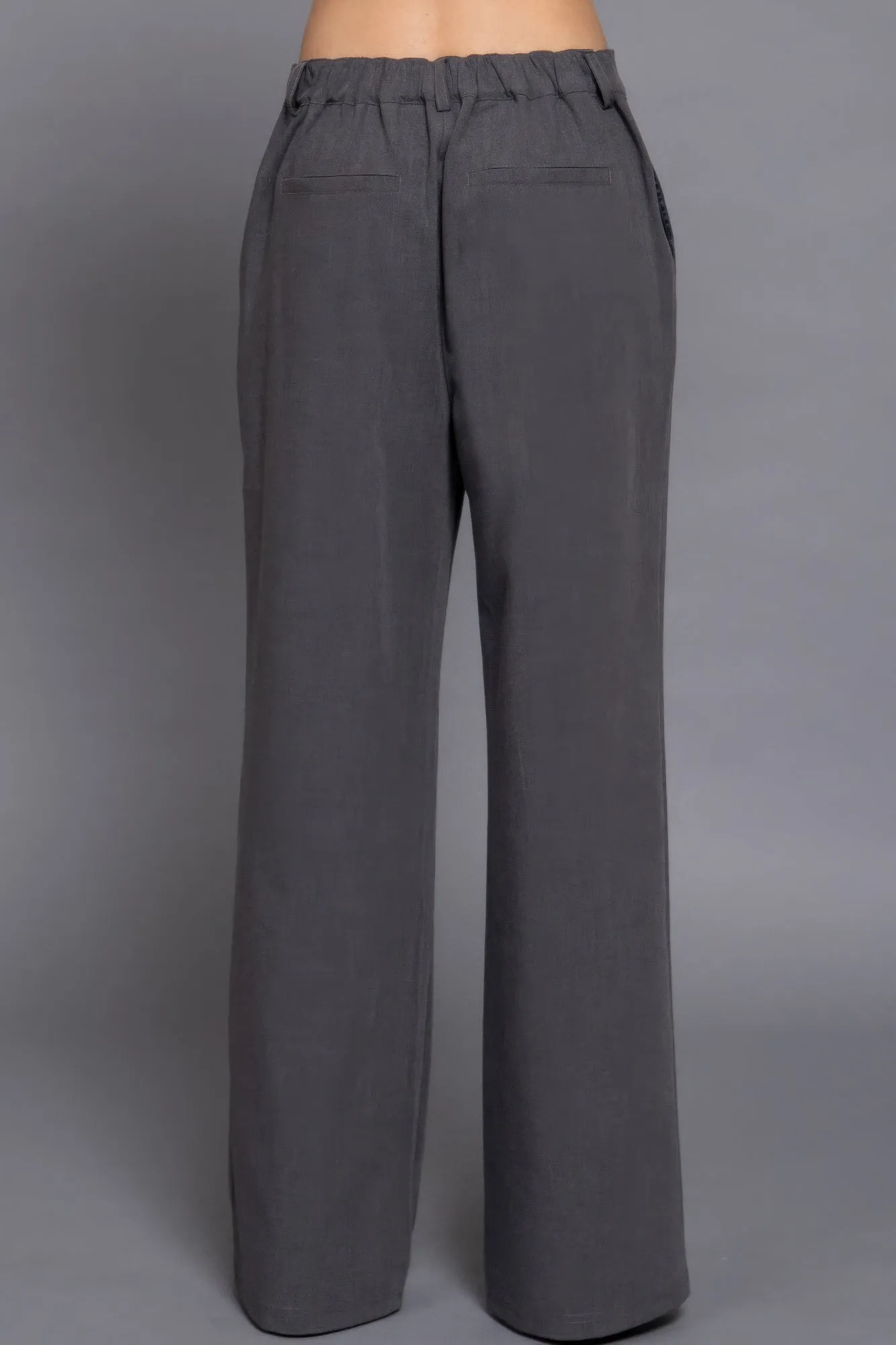 High Waist Straight Leg Dress Pants