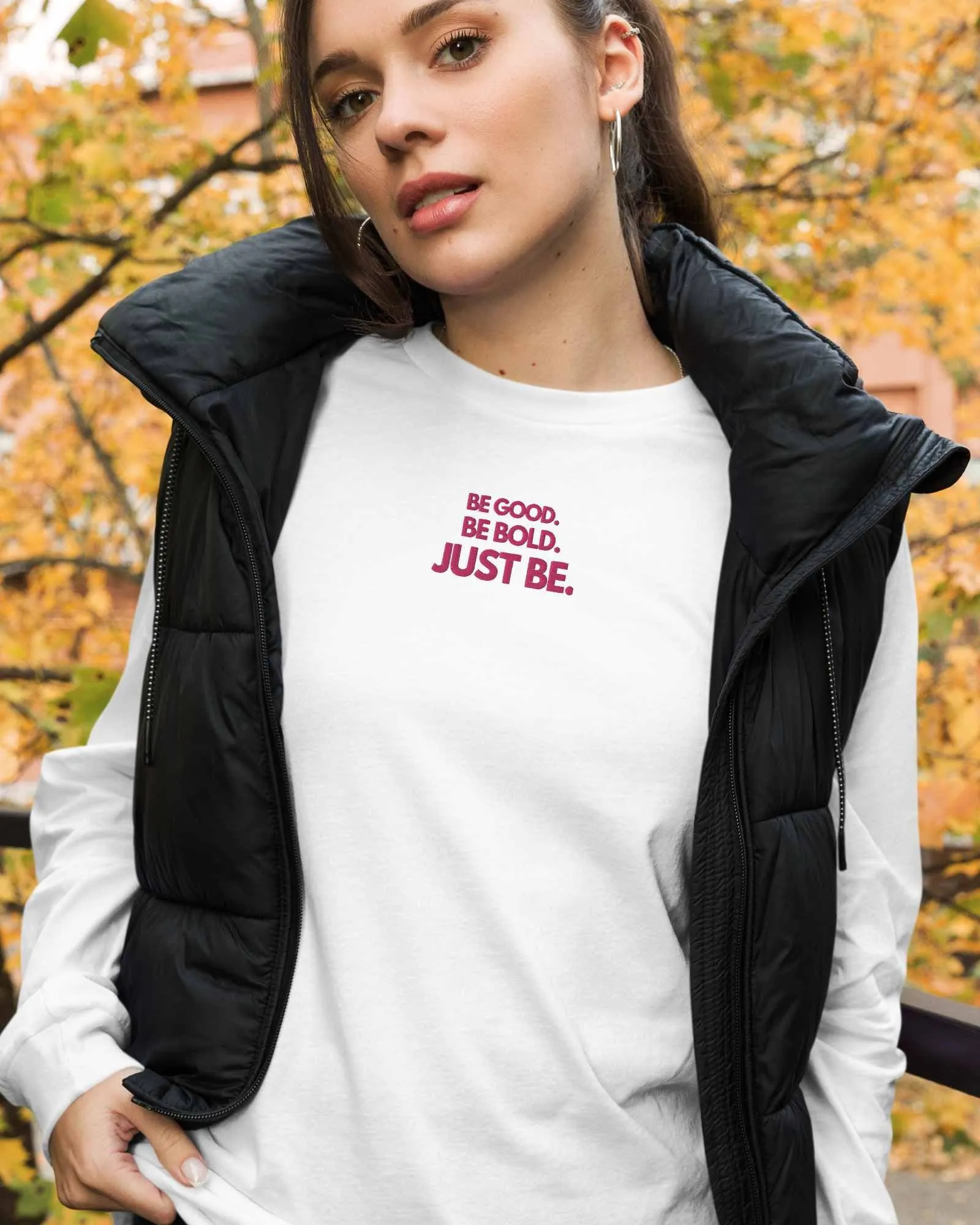 Long-Sleeve Tee - Embroidered