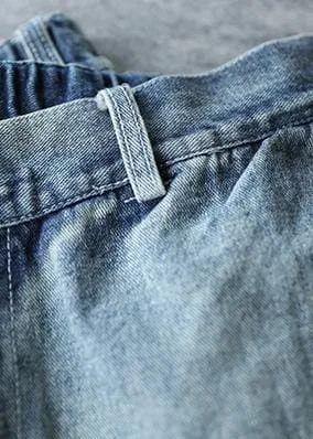 Loose casual old worn white irregular stitching wild wide leg jeans autumn new