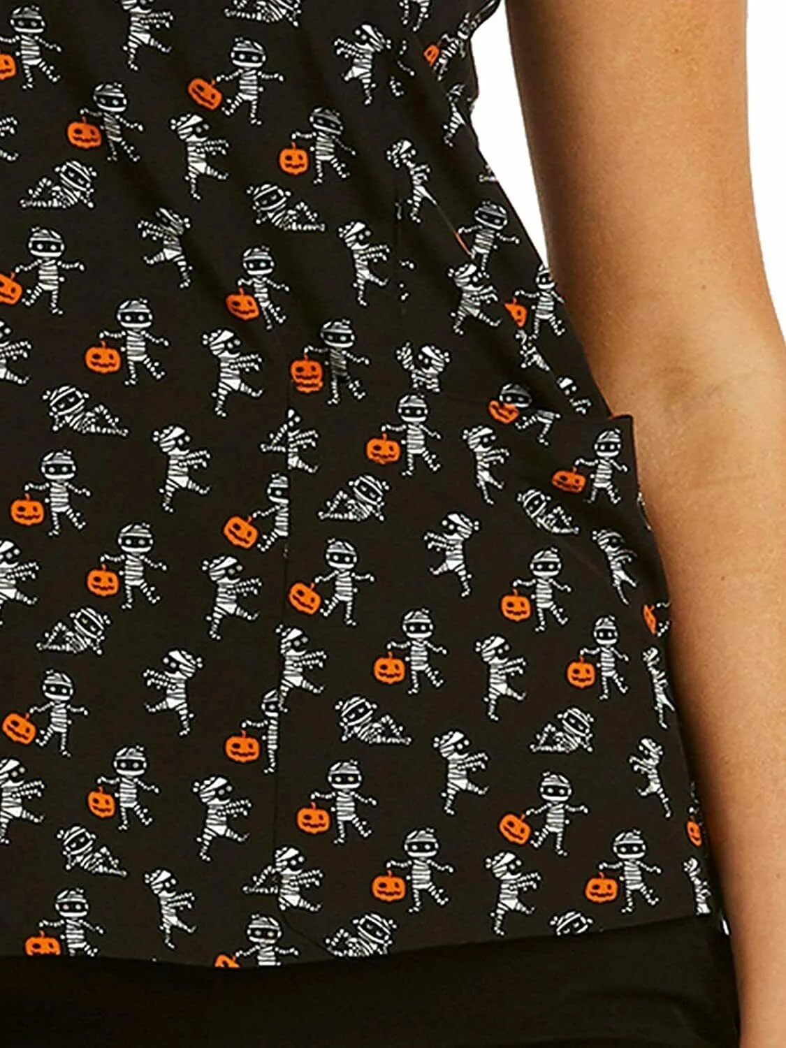 Maevn Women's Stretch V-Neck Print Scrub Top 1767-AWU <br> Sizes S to XL