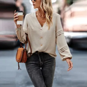 Pleats On Sleeves Blouse