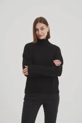 Roll Neck Knit / Black