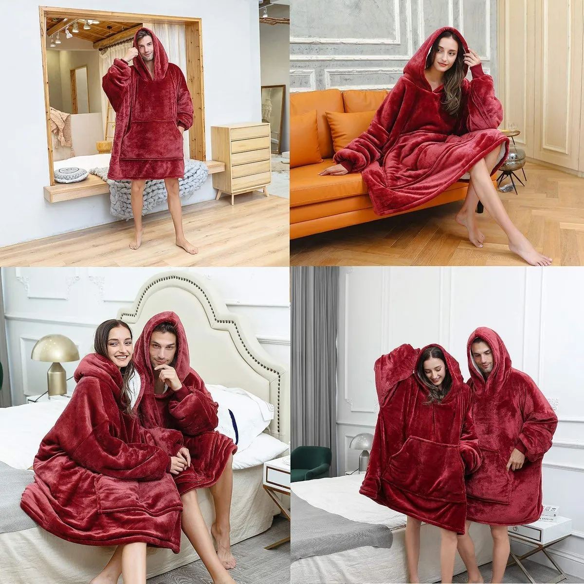 Snuggie Hoodie Blanket Oversized Comfy Sweatshirt Blanket